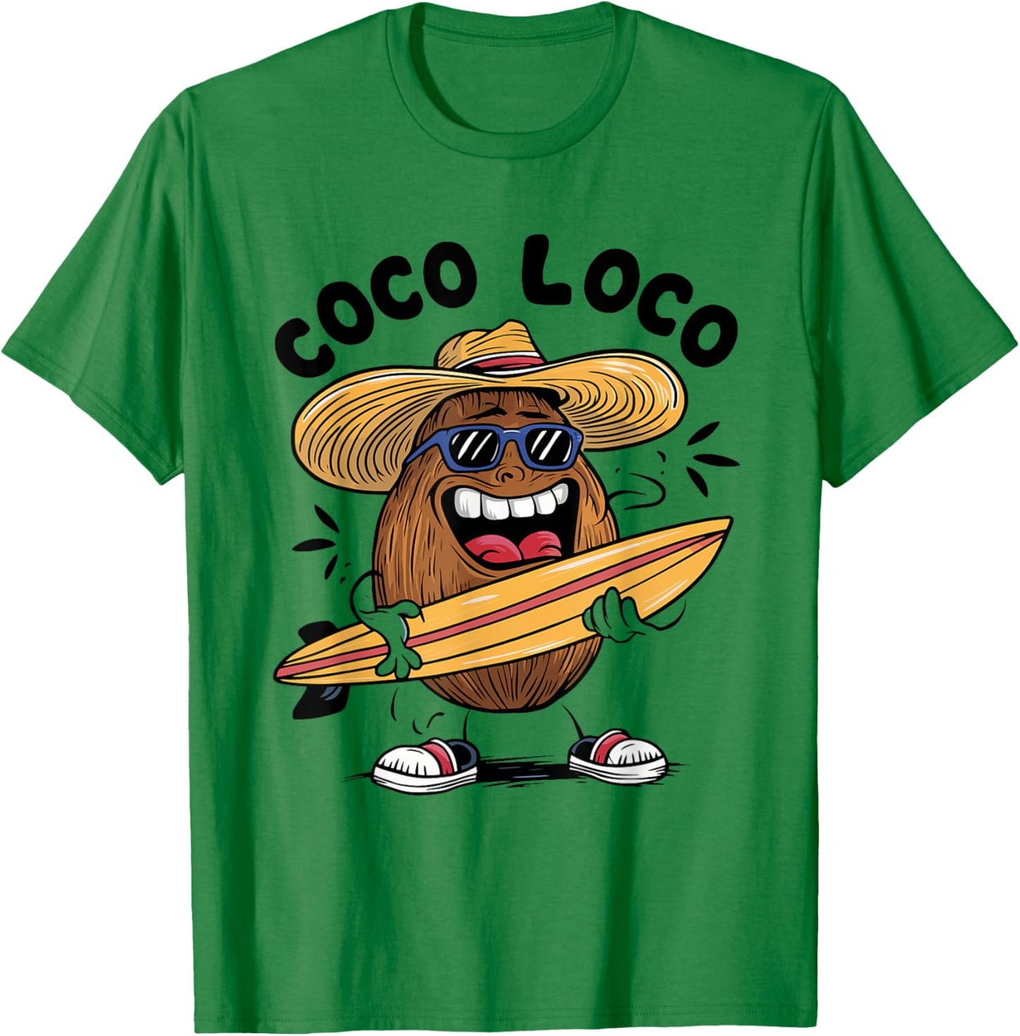 Funny Coconut Coco Loco T-Shirt - T-Shirt | Irish Green