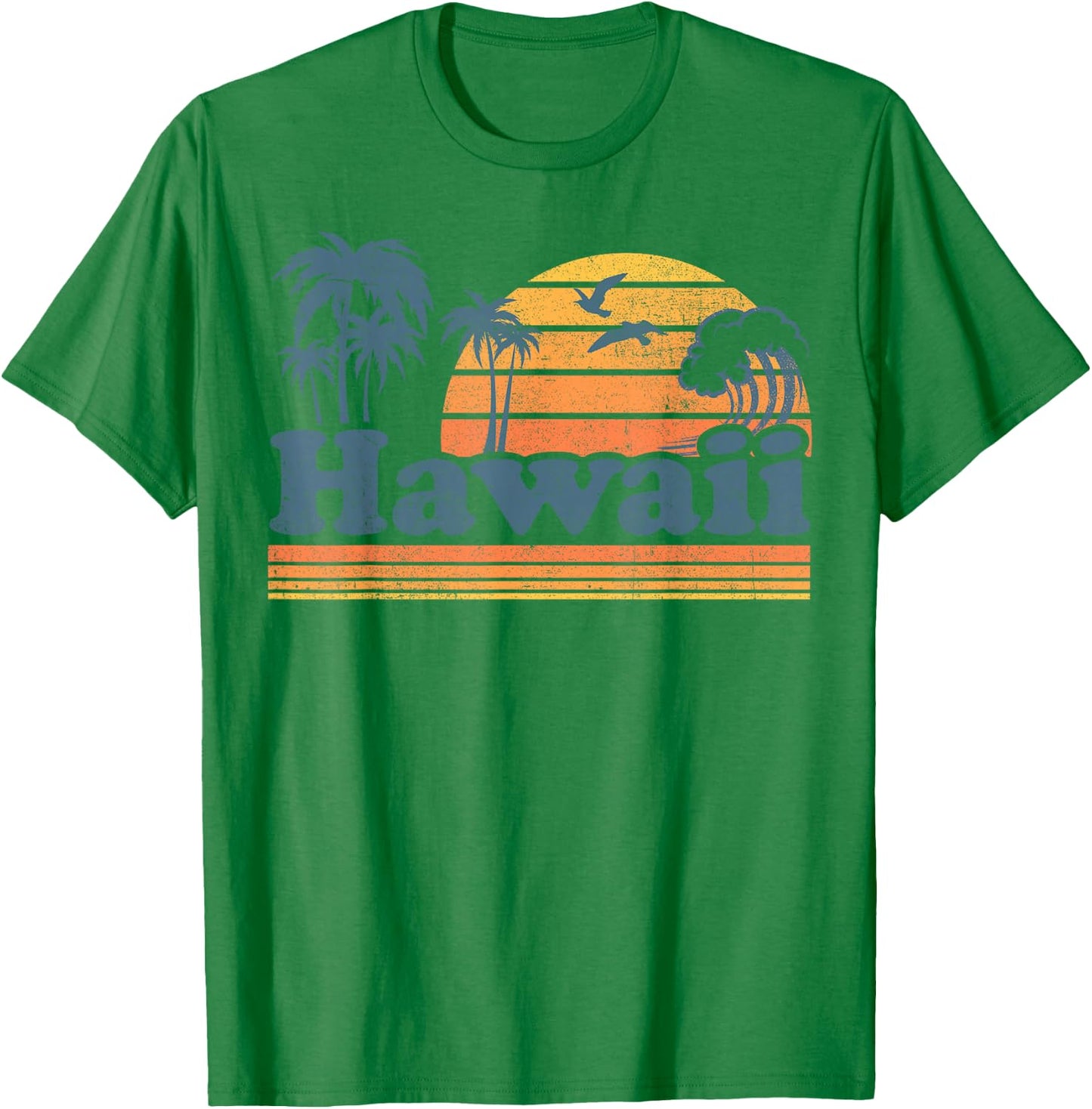 Vintage Hawaii Beach Summer Surfing Hawaiian Surf Retro T-Shirt - T-Shirt | Irish Green