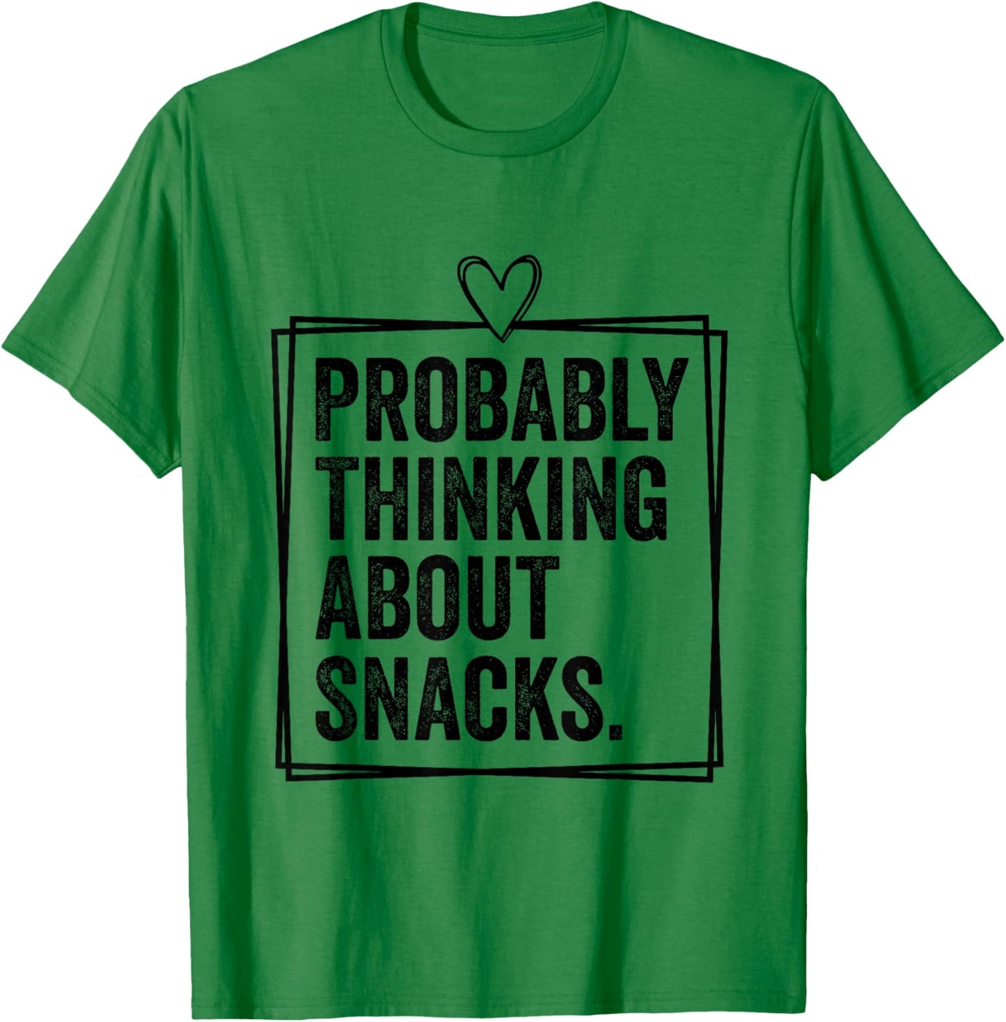 Probably Thinking About Snacks Funny Snacks Lovers Kids T-Shirt - T-Shirt | Irish Green