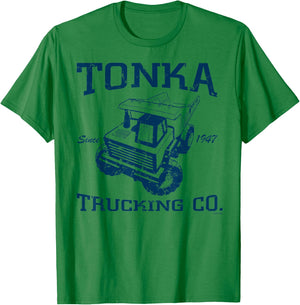 Tonka Trucking Co. Since 1947 Vintage Trucker Logo T-Shirt - T-Shirt | Irish Green