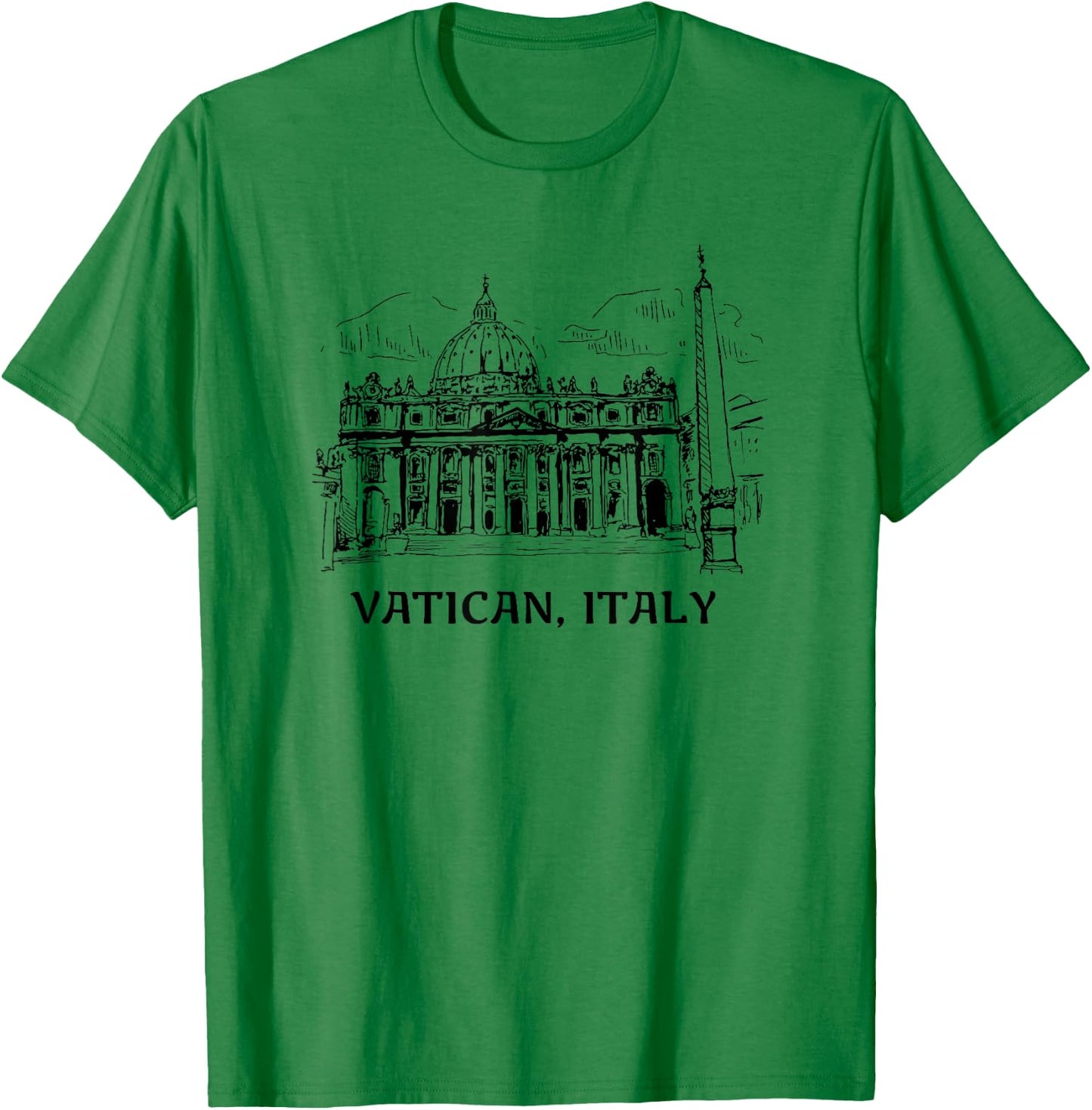 Tee4One Travel Vacation Countries Vatican City Italy Summer Travel T-Shirt - T-Shirt | Irish Green