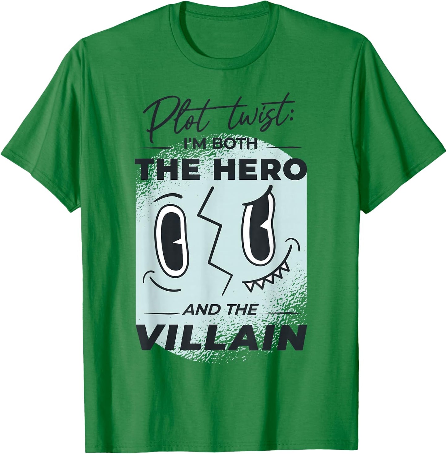Hero And Villain Mask T-Shirt - T-Shirt | Irish Green