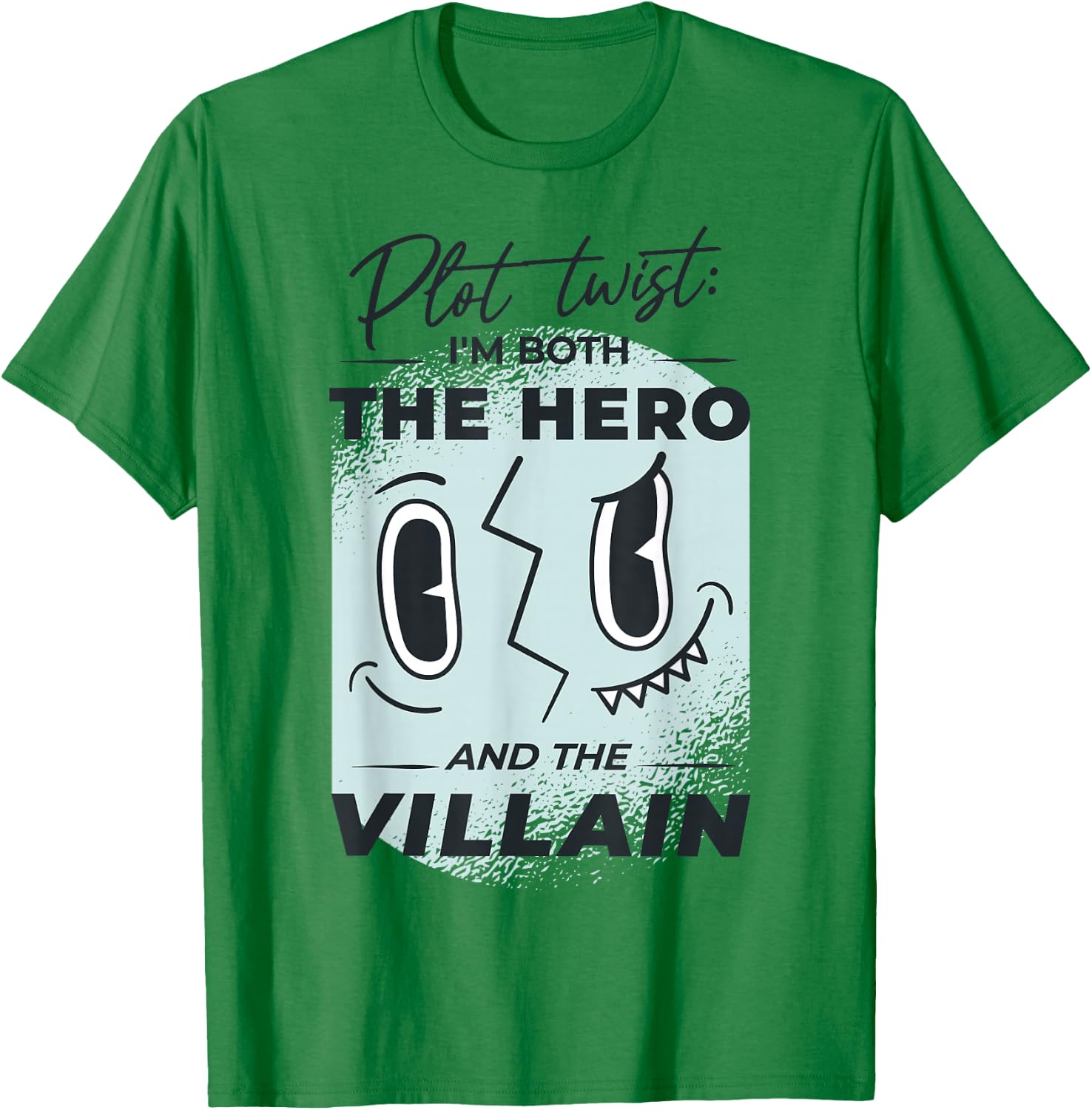 Hero And Villain Mask T-Shirt - T-Shirt | Irish Green