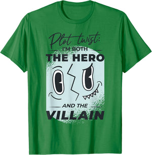 Hero And Villain Mask T-Shirt - T-Shirt | Irish Green
