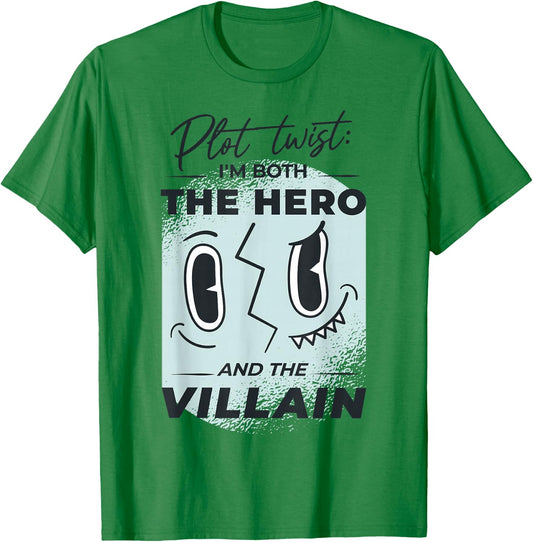 Hero And Villain Mask T-Shirt - T-Shirt | Irish Green