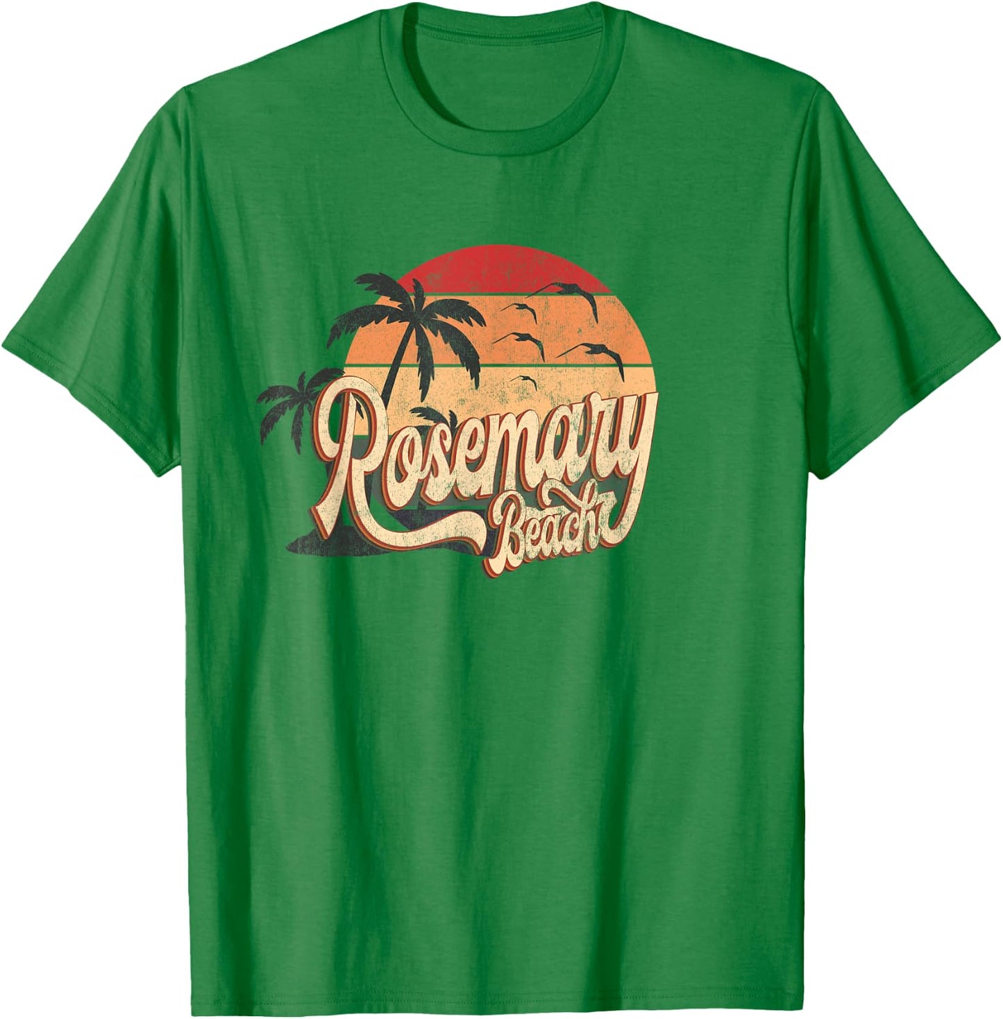 Rosemary Florida US Beach Summer Sun Vintage Retro 70s 80s s Men Women Kids T-Shirt - T-Shirt | Irish Green