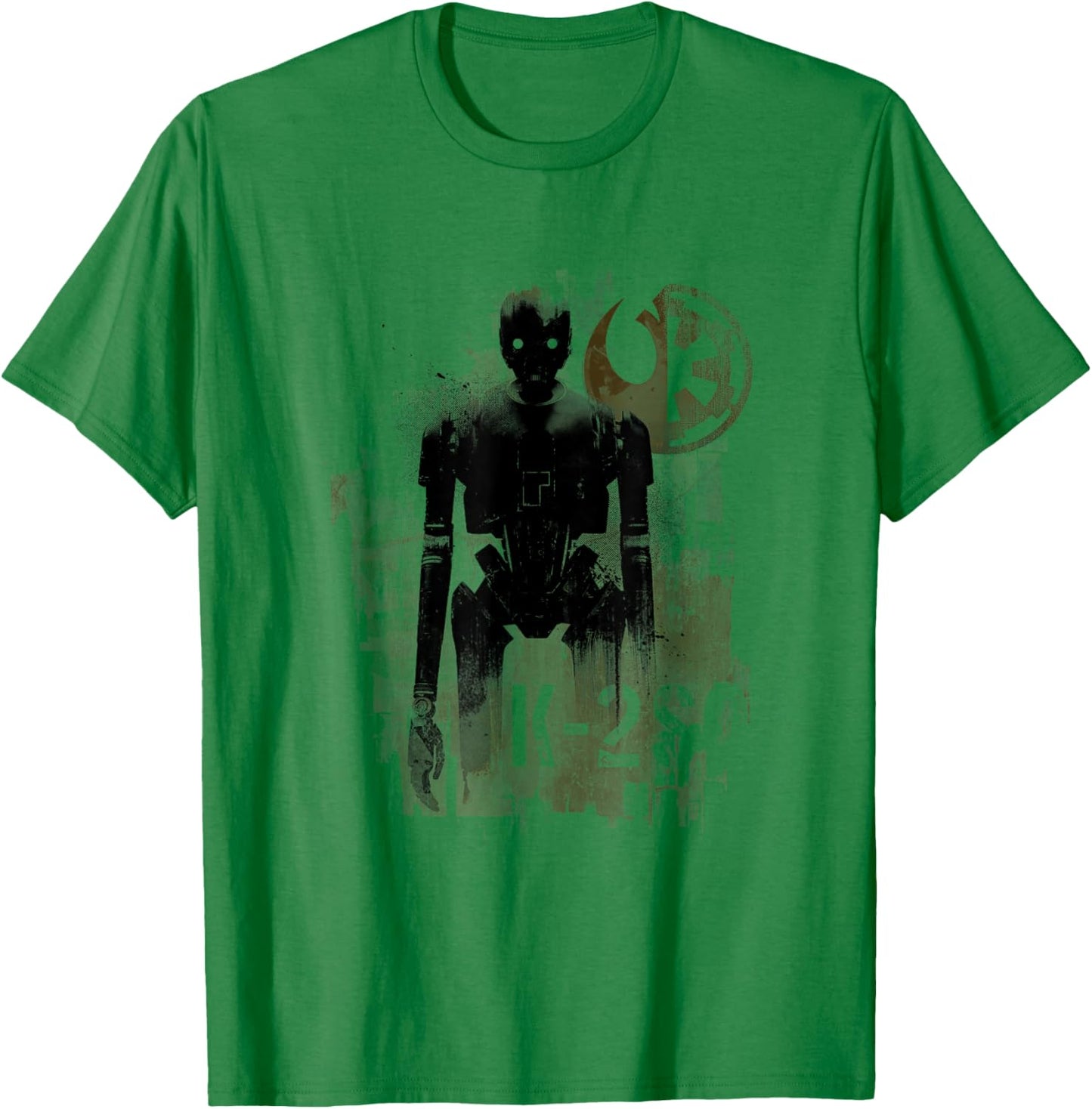 Star Wars Rogue One Iconic K-2SO Droid Retro Chest Poster V3 T-Shirt - T-Shirt | Irish Green