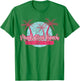 Manhattan Beach California Retro Palm Tree Vintage Surf T-Shirt - T-Shirt | Irish Green