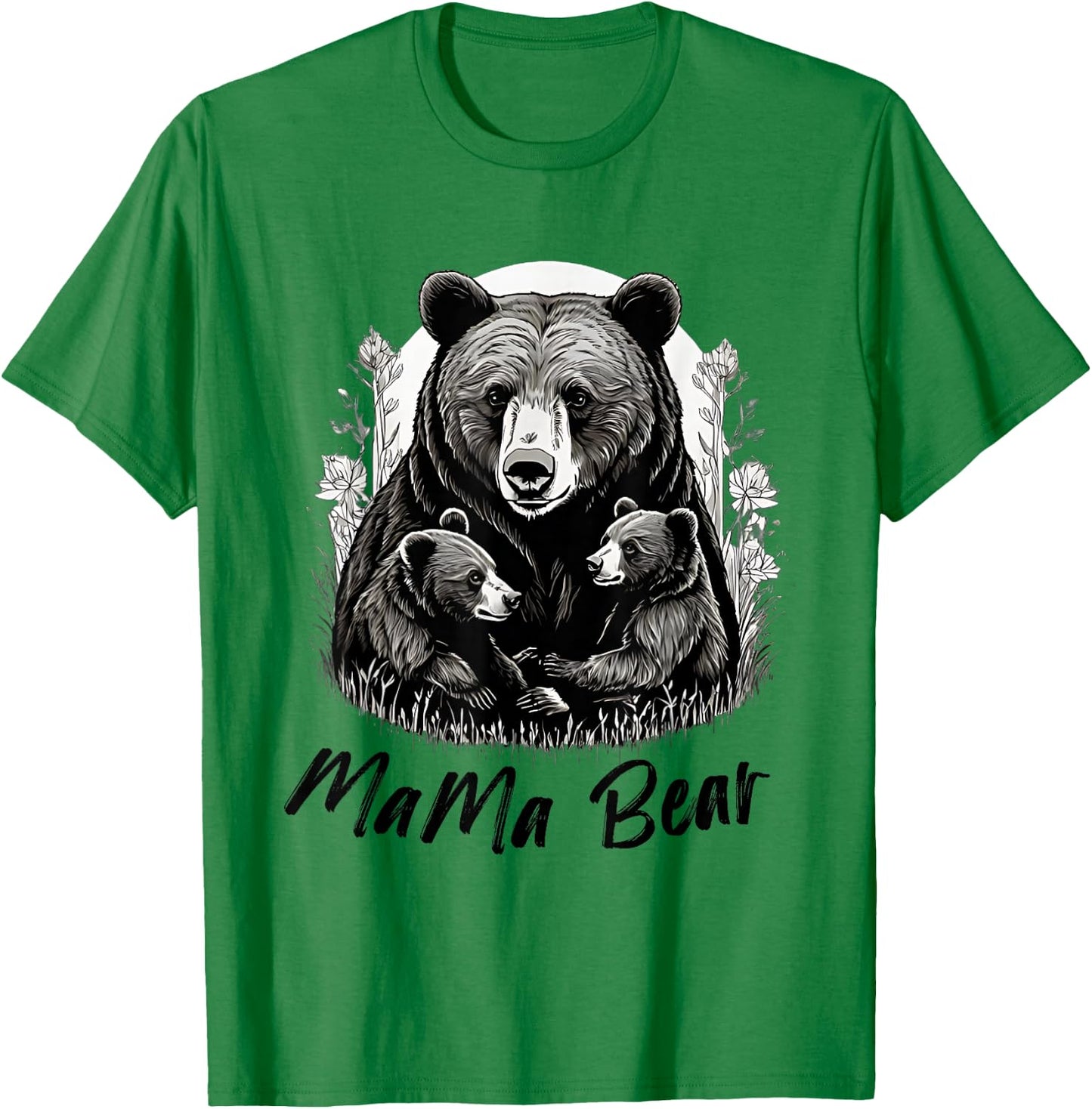 Mama Bear 2 Baby Cubs Mothers Day Family Bear Baby Newborn T-Shirt - T-Shirt | Irish Green
