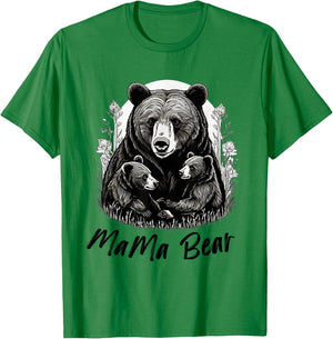 Mama Bear 2 Baby Cubs Mothers Day Family Bear Baby Newborn T-Shirt - T-Shirt | Irish Green