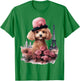 Cute French Paris Eiffel Tower Toy Poodle Parisian Poodles T-Shirt - T-Shirt | Irish Green