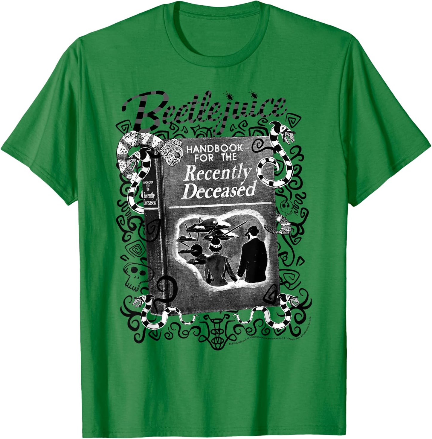 Beetlejuice Handbook For The Recently Deceased Poster T-Shirt - T-Shirt | Irish Green