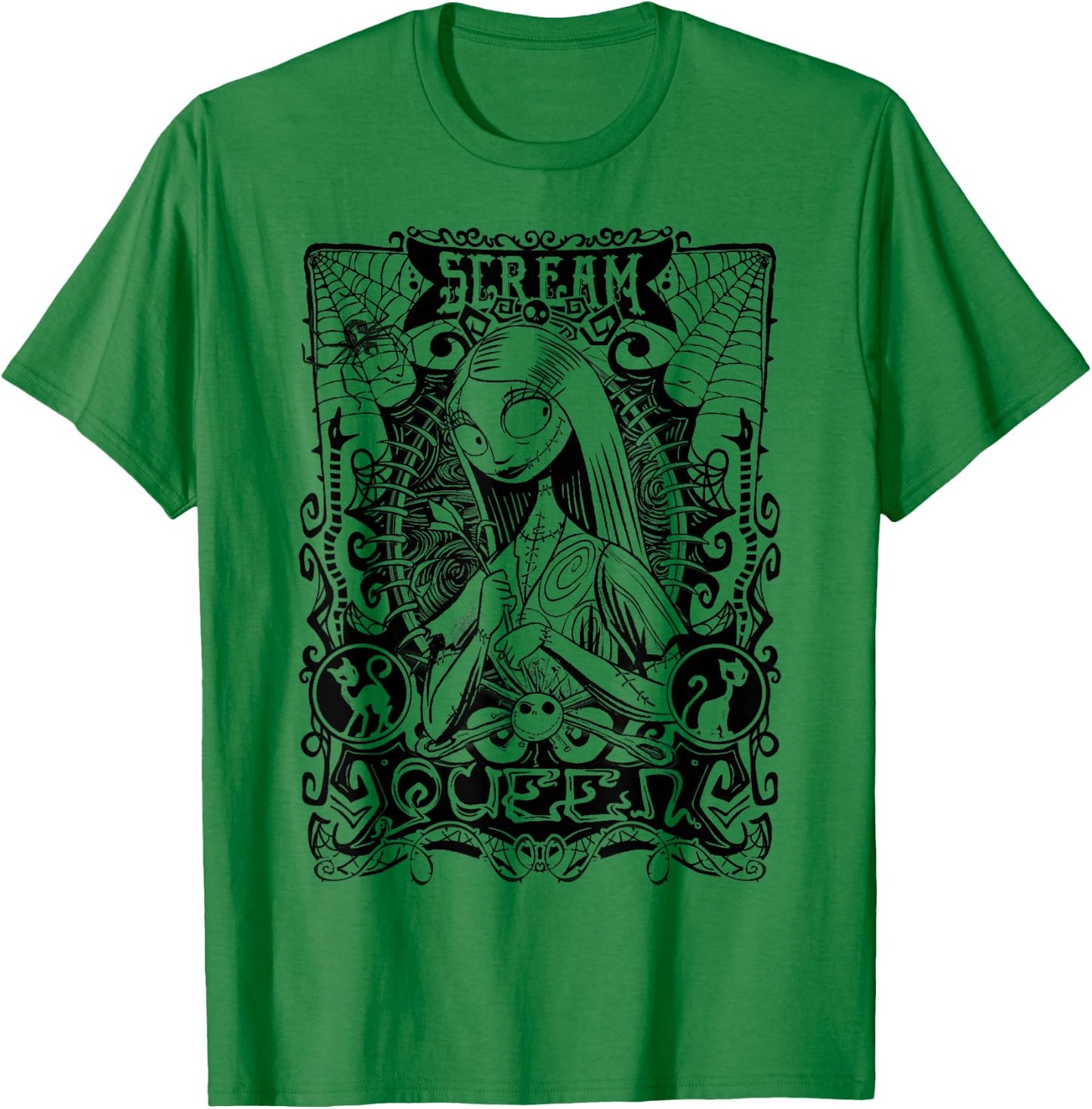 Disney The Nightmare Before Christmas Sally Scream Queen T-Shirt - T-Shirt | Irish Green