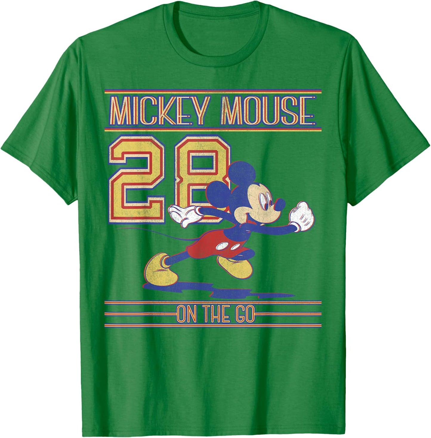 Disney Mickey And Friends Mickey Mouse On The Go Since '28 T-Shirt - T-Shirt | Irish Green