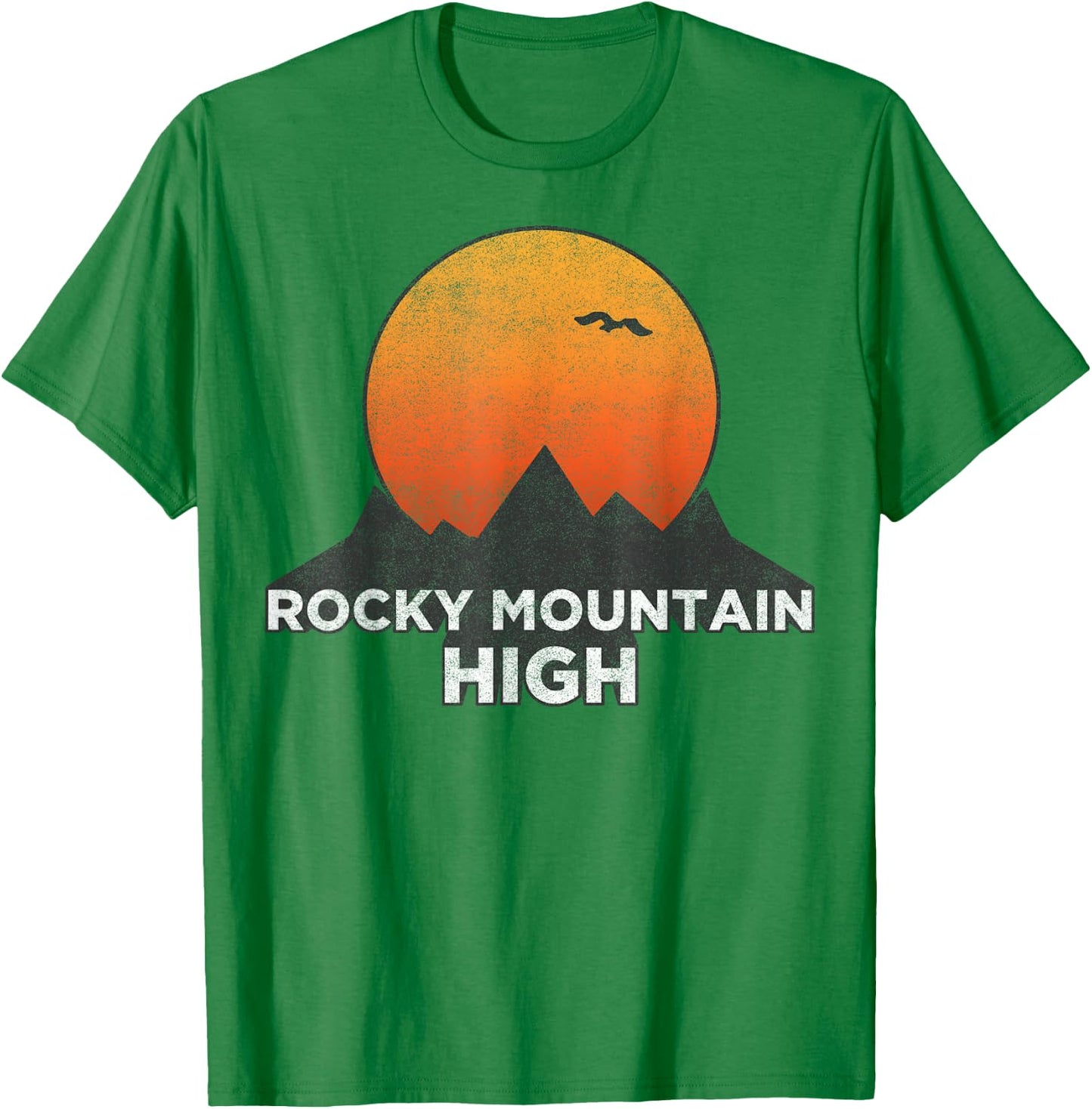Trendy Rocky Mountain High Sunset T-Shirt - T-Shirt | Irish Green