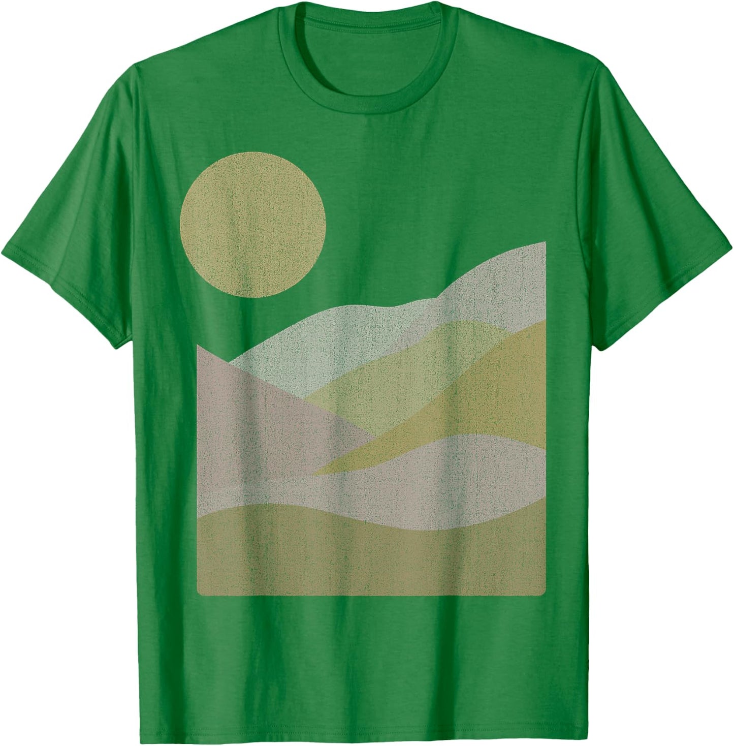 Trendy Minimal Hills T-Shirt - T-Shirt | Irish Green