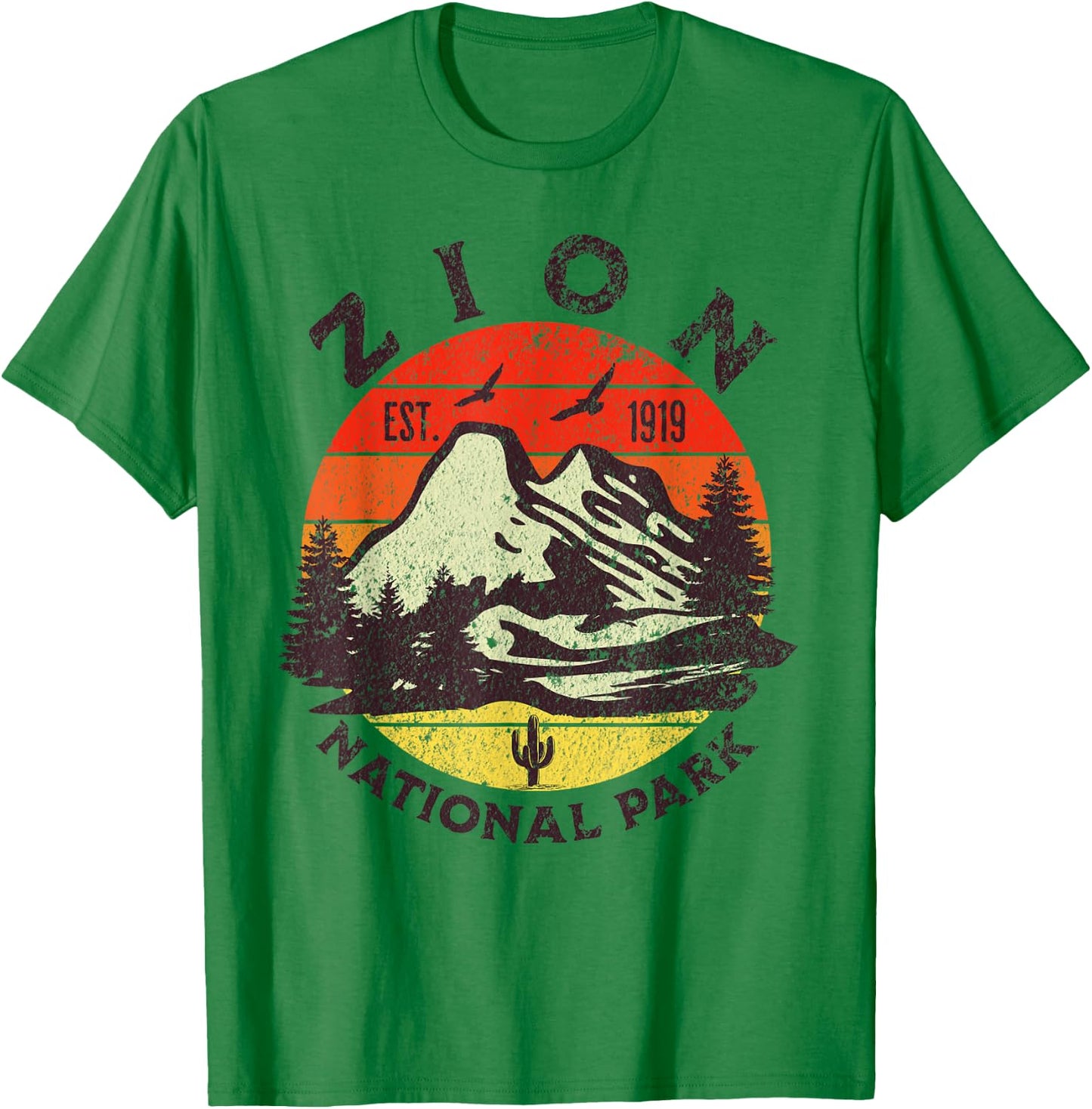 Zion National Park T-Shirt - T-Shirt | Irish Green