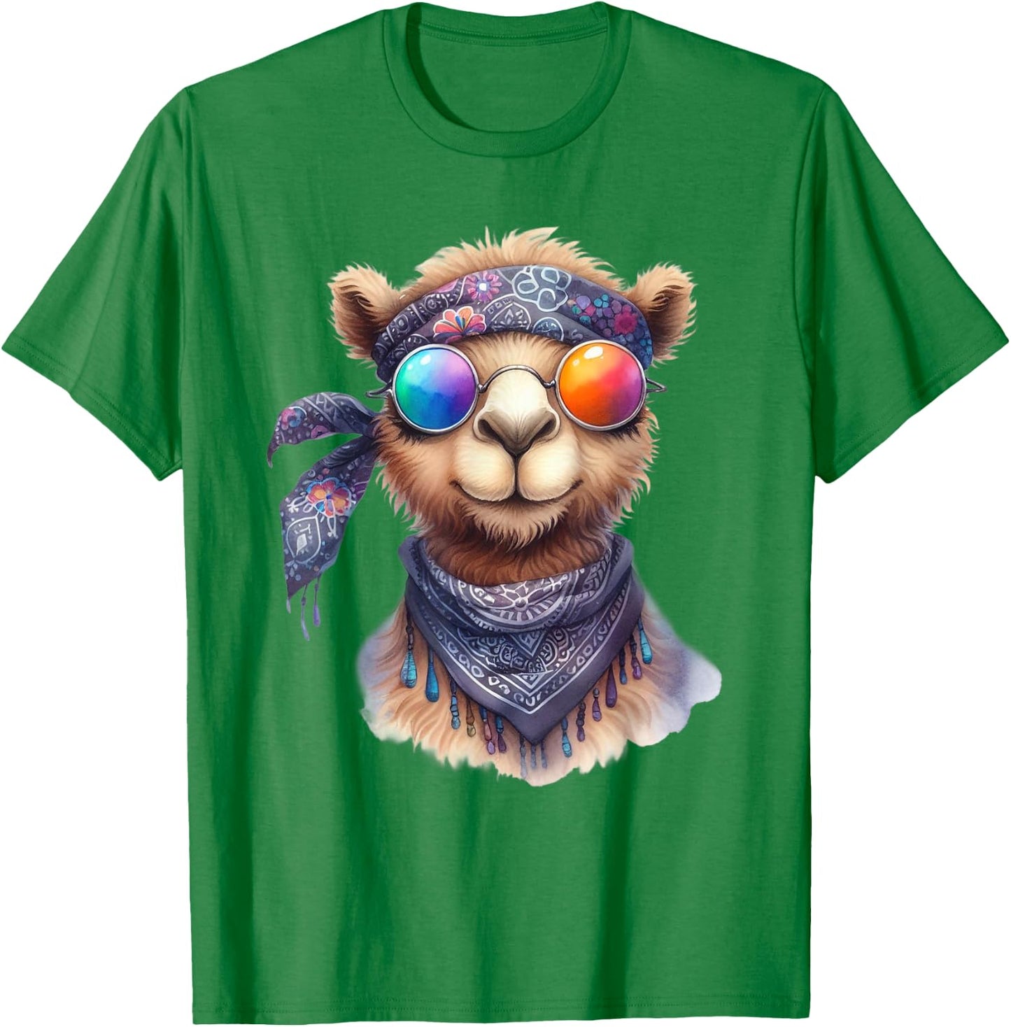 Hippie Camel Funny , Shirt Men Women Kids T-Shirt - T-Shirt | Irish Green