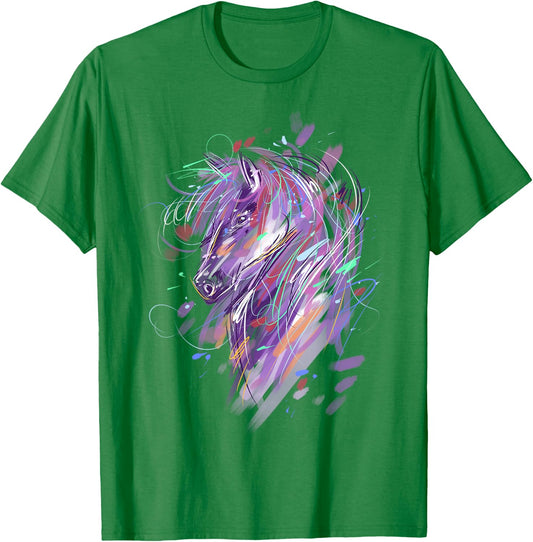 Horse Women Girls Horseback Riding Horse Lover T-Shirt - T-Shirt | Irish Green