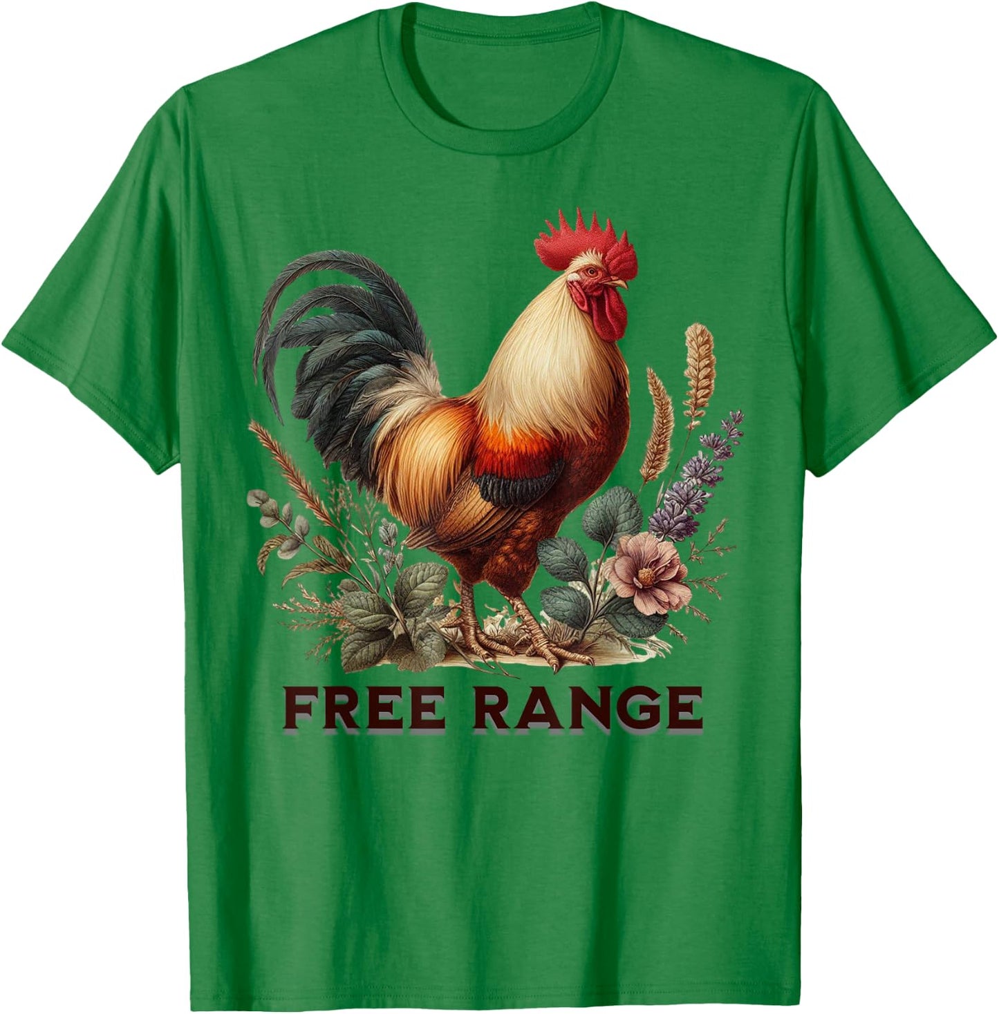 Free Range Kids Farm Field Trip Chicken Lover Gift Feral T-Shirt - T-Shirt | Irish Green