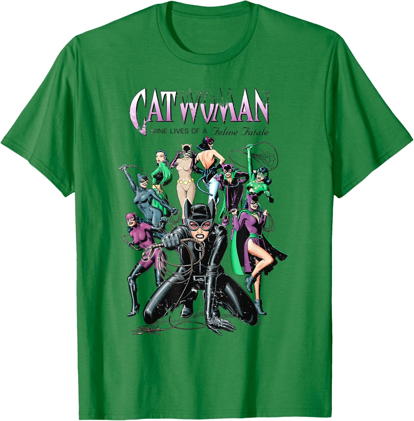 DC Catwoman Cover Nine Lives T-Shirt - T-Shirt | Irish Green