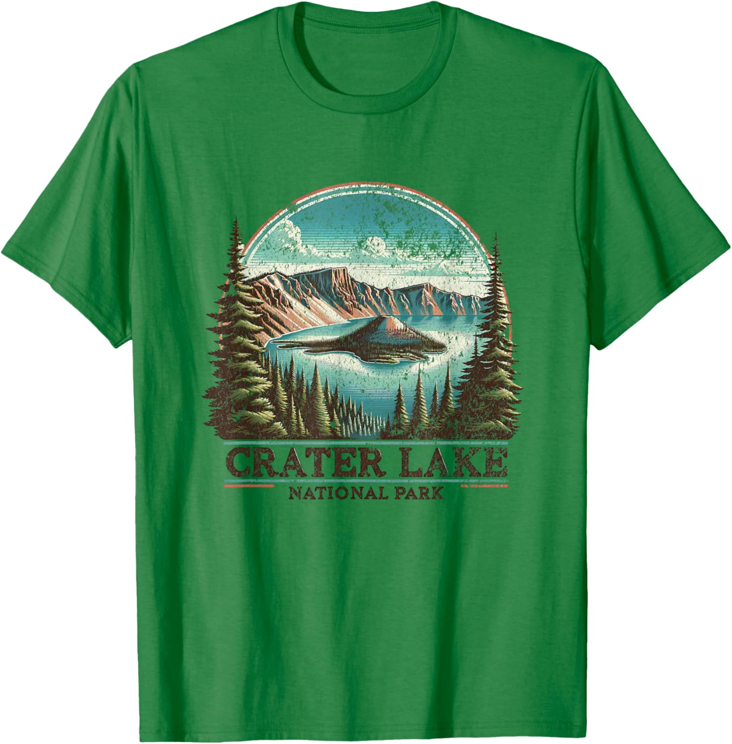 Crater Lake National Park T-Shirt - T-Shirt | Irish Green