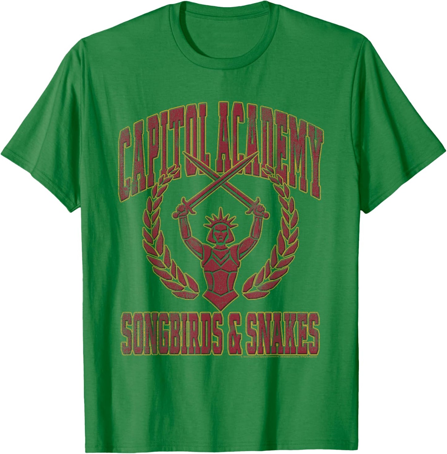 The Ballad of Songbirds and Snakes Capital Academy Crest T-Shirt - T-Shirt | Irish Green