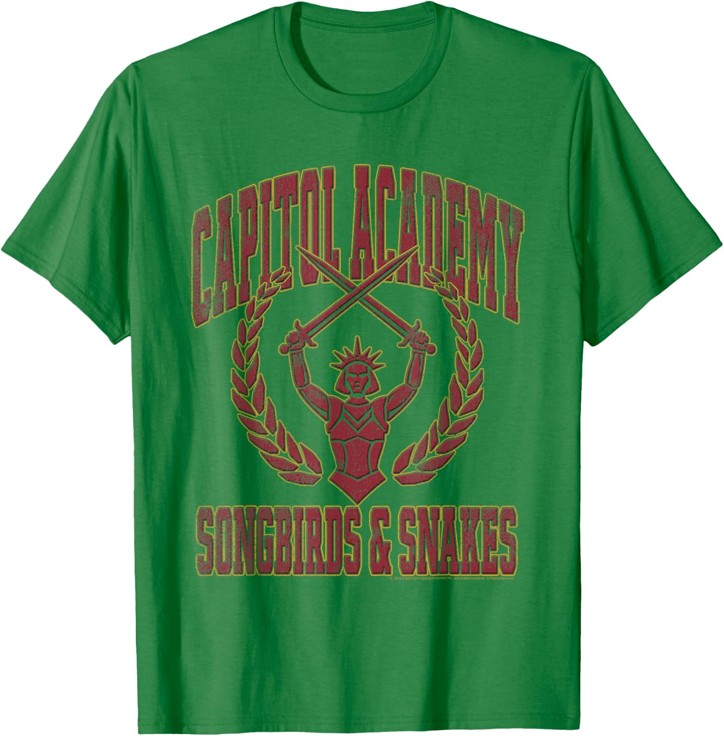 The Ballad of Songbirds and Snakes Capital Academy Crest T-Shirt - T-Shirt | Irish Green