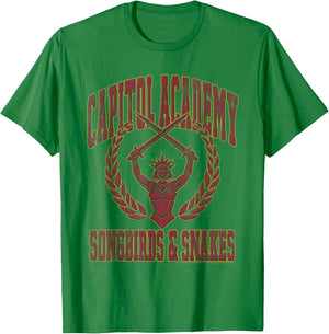 The Ballad of Songbirds and Snakes Capital Academy Crest T-Shirt - T-Shirt | Irish Green