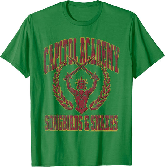 The Ballad of Songbirds and Snakes Capital Academy Crest T-Shirt - T-Shirt | Irish Green