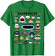 Shark Faces - Type of Shark - Shark Faces of All Kinds T-Shirt - T-Shirt | Irish Green