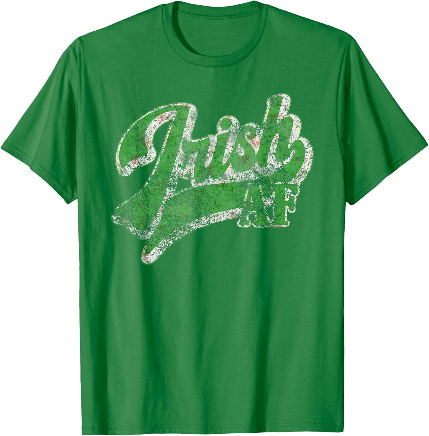 Vintage Irish AF St Patricks Day Floral Shamrock Sarcastic T-Shirt - T-Shirt | Irish Green