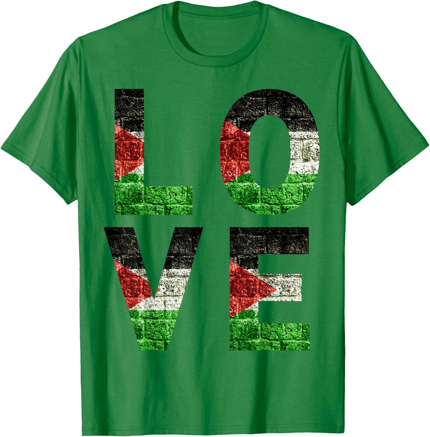 Palestine Love Flag Men Women Kids Toddlers Boys & Girls Luv T-Shirt - T-Shirt | Irish Green