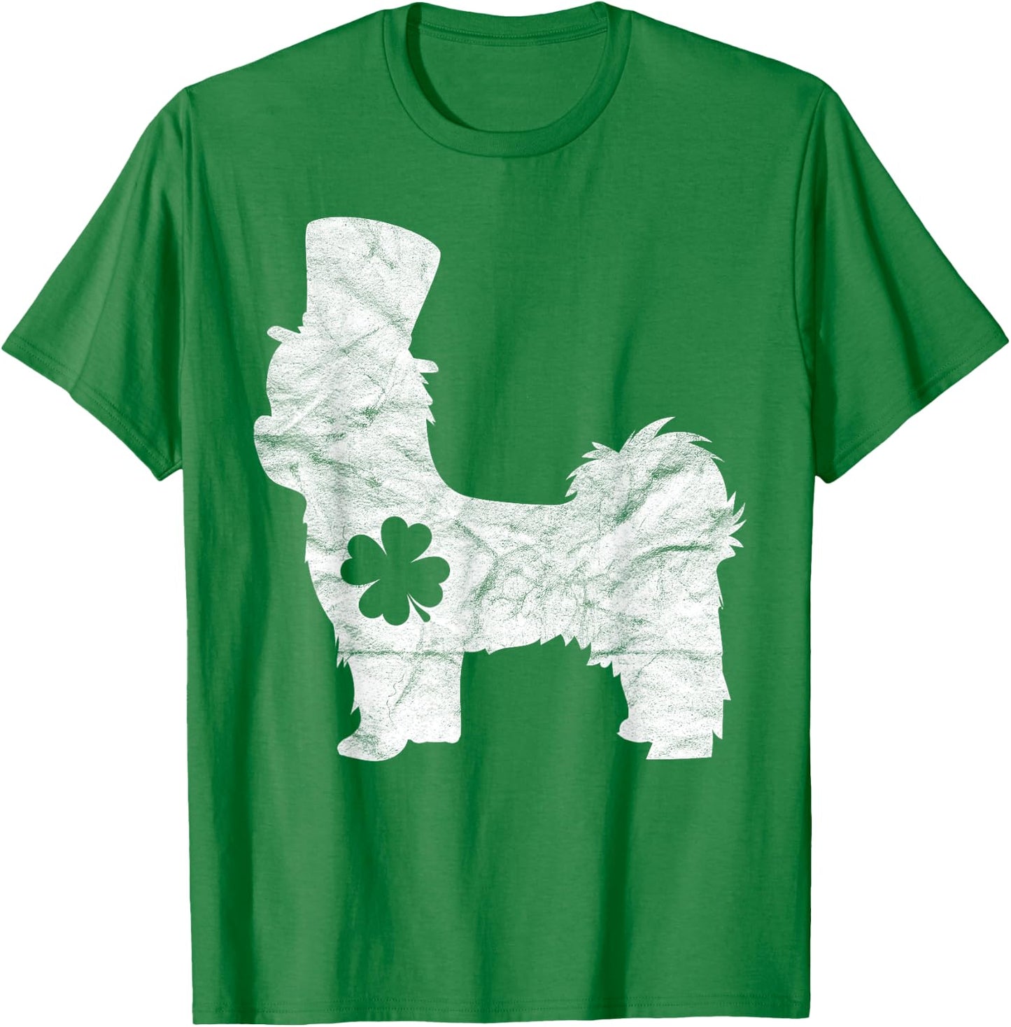 Retro Shih Tzu Hat Gift Irish Shamrock Dog St Patrick's Day T-Shirt - T-Shirt | Irish Green