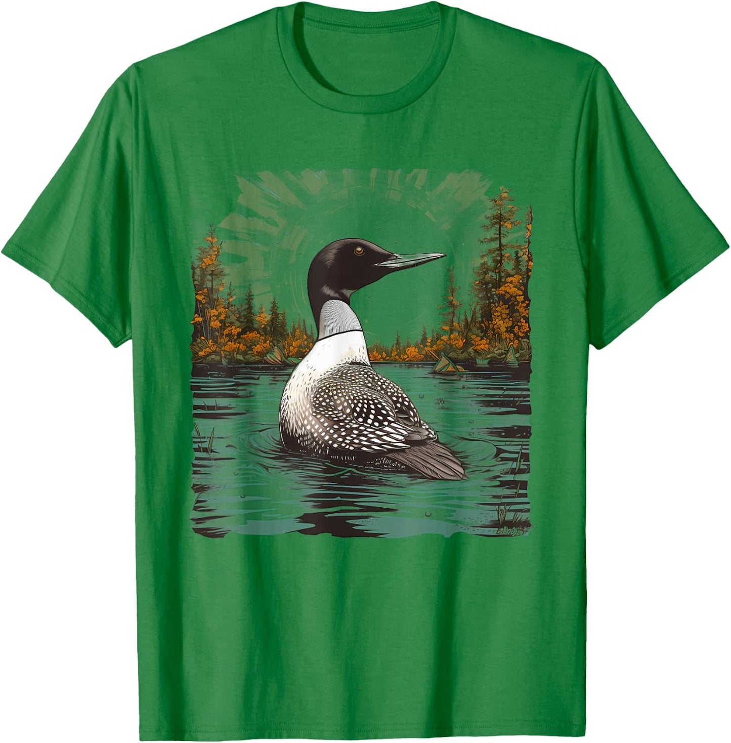Retro Style Loon T-Shirt - T-Shirt | Irish Green
