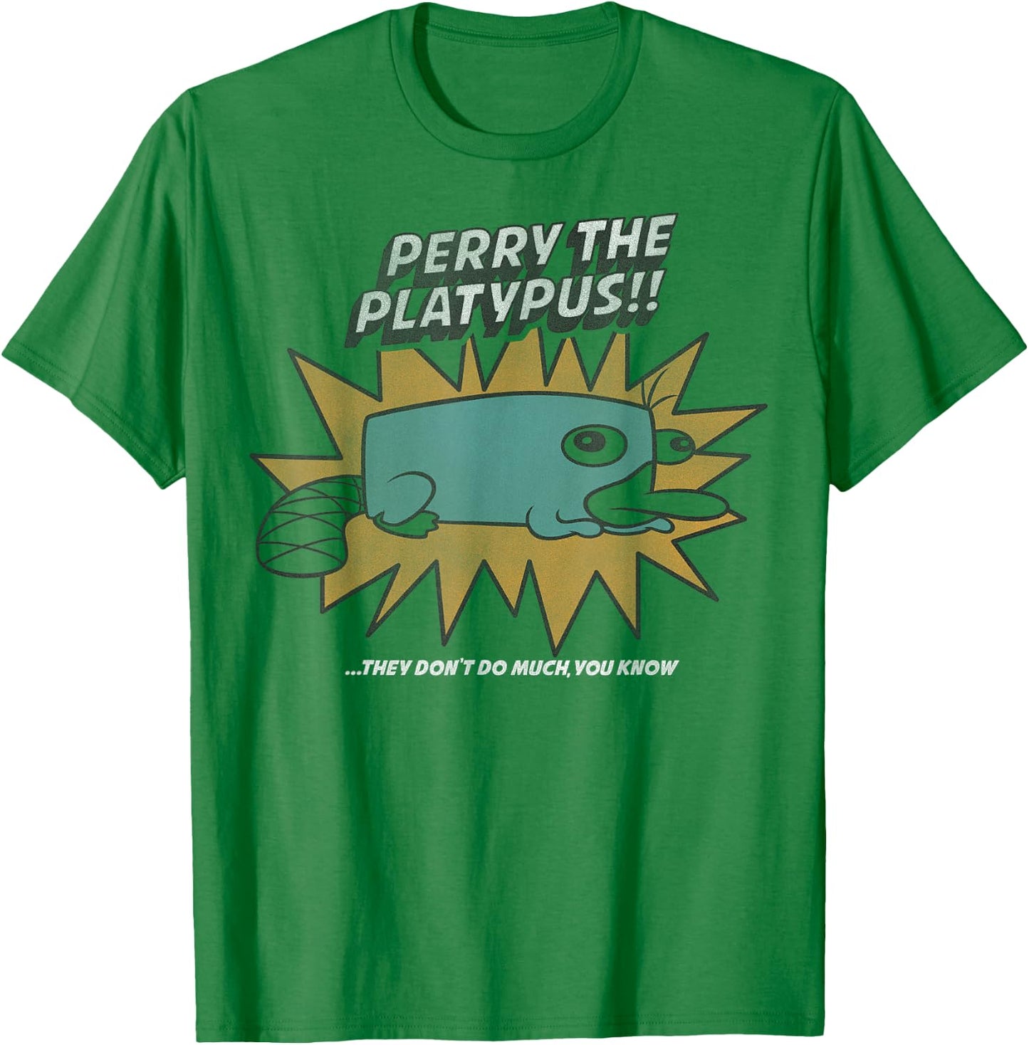 Disney Phineas and Ferb Perry The Platypus Small T-Shirt - T-Shirt | Irish Green