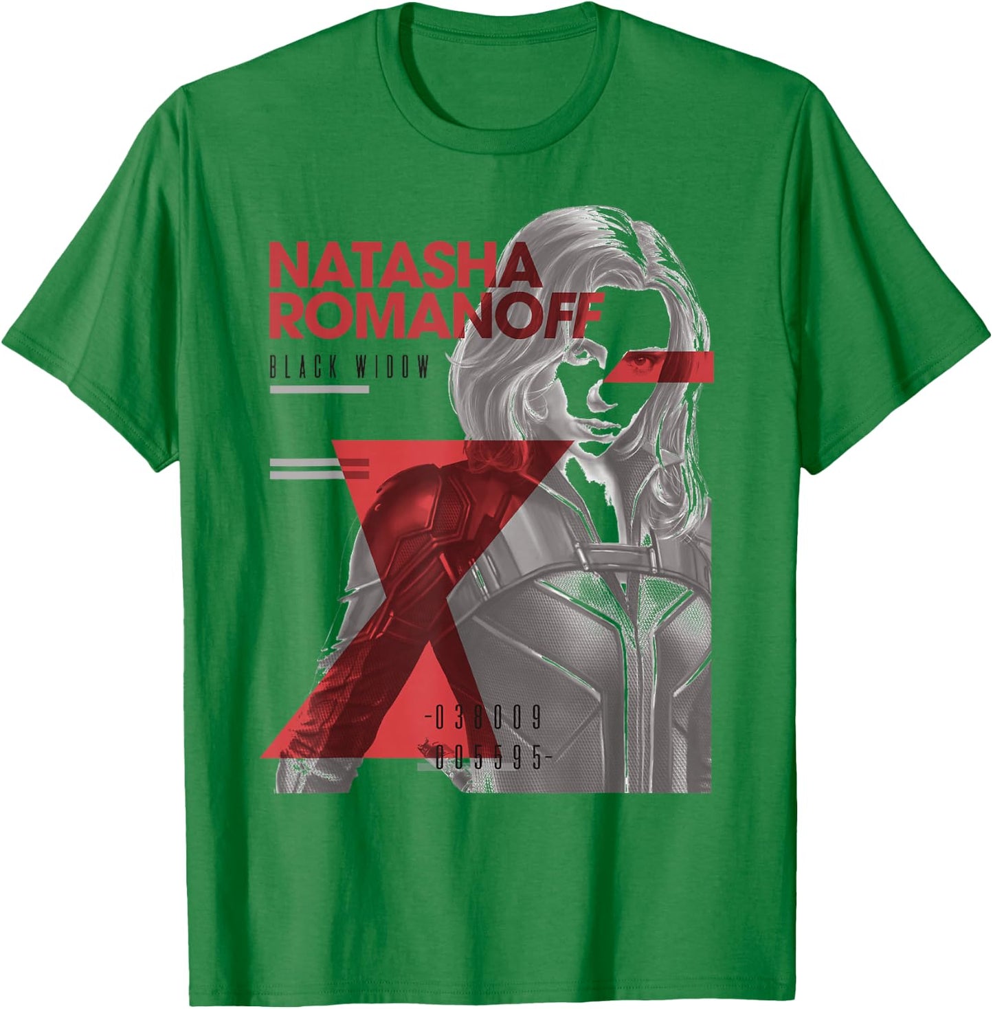 Marvel Black Widow Natasha Romanoff Portrait T-Shirt - T-Shirt | Irish Green
