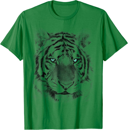 Tiger Vintage Style | Distressed Trendy Graphic T-Shirt - T-Shirt | Irish Green