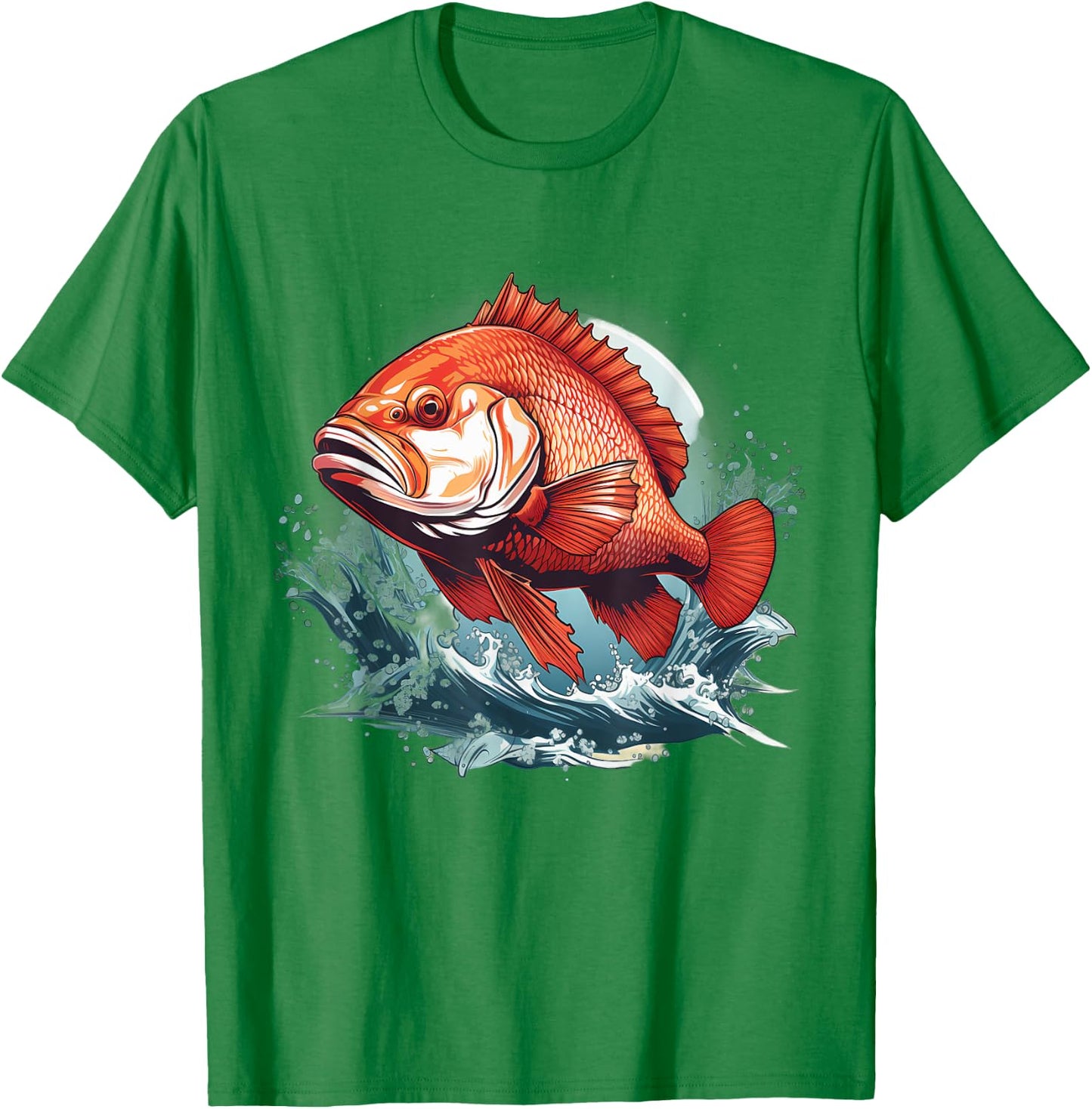 Retro Style Red Snapper T-Shirt - T-Shirt | Irish Green