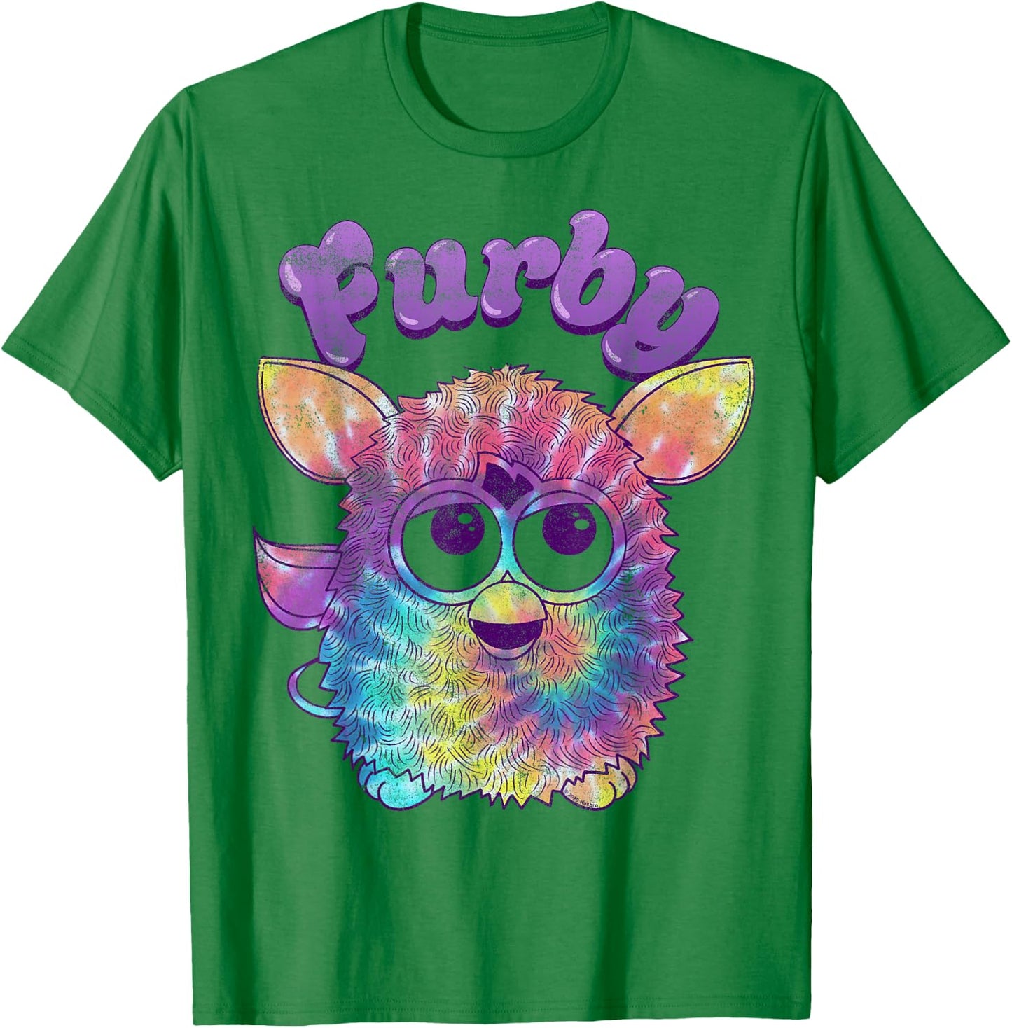 Furby Tie Dyed Cute Portrait Logo T-Shirt - T-Shirt | Irish Green