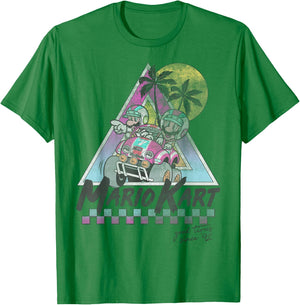 Mario Kart Mario And Luigi Good Time Since 92 Vintage T-Shirt - T-Shirt | Irish Green