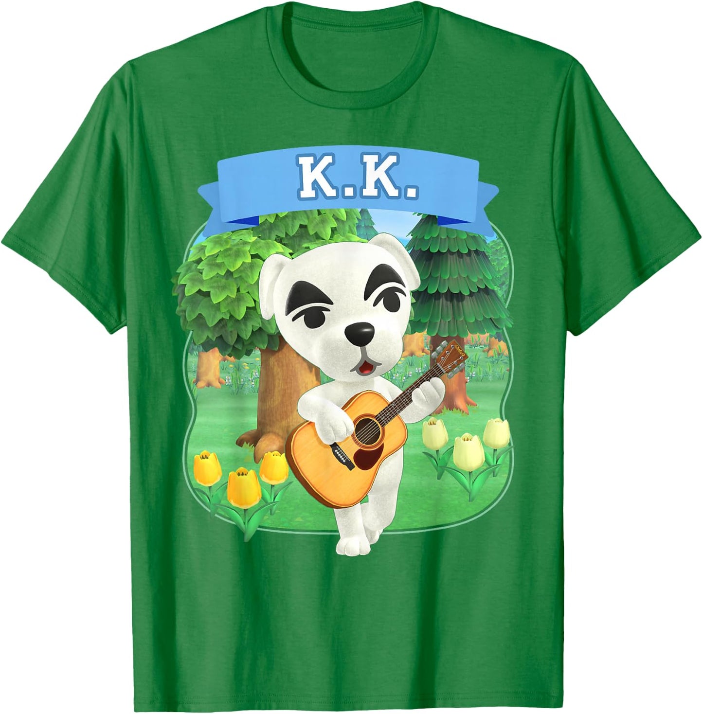 Animal Crossing: New Horizons K.K. Slider Orchard Music T-Shirt - T-Shirt | Irish Green