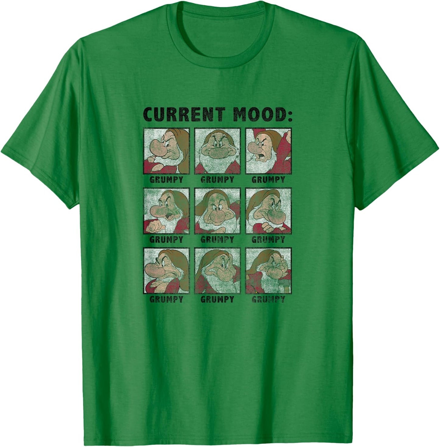 Disney Snow White Grumpy Current Mood Boxes Always Grumpy T-Shirt - T-Shirt | Irish Green
