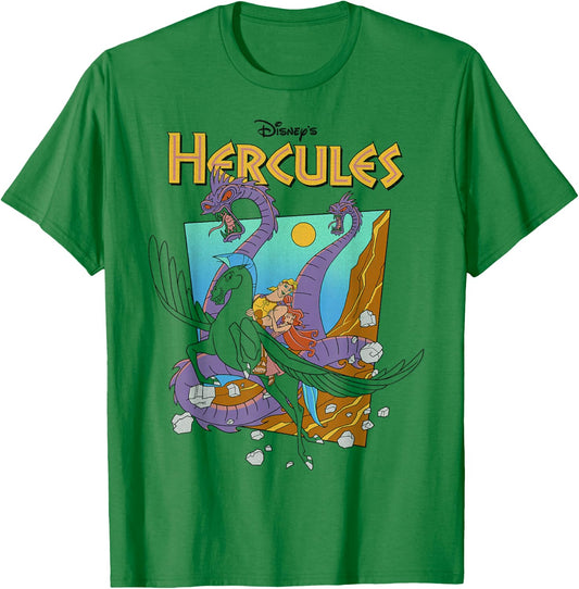 Disney Hercules Hydra Classic Movie Poster T-Shirt - T-Shirt | Irish Green
