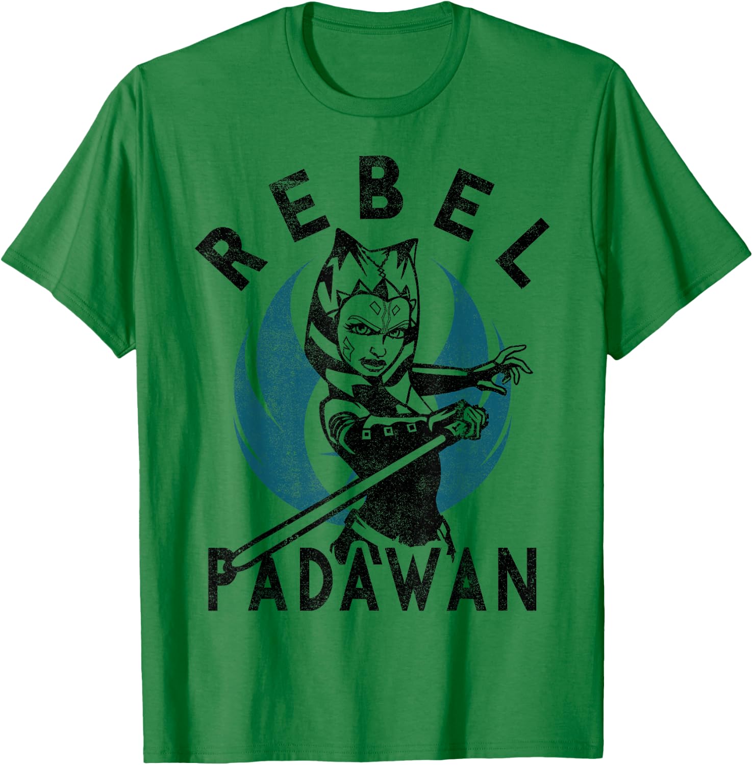 Star Wars: Clone Wars Ahsoka Rebel Padawan Portrait T-Shirt - T-Shirt | Irish Green