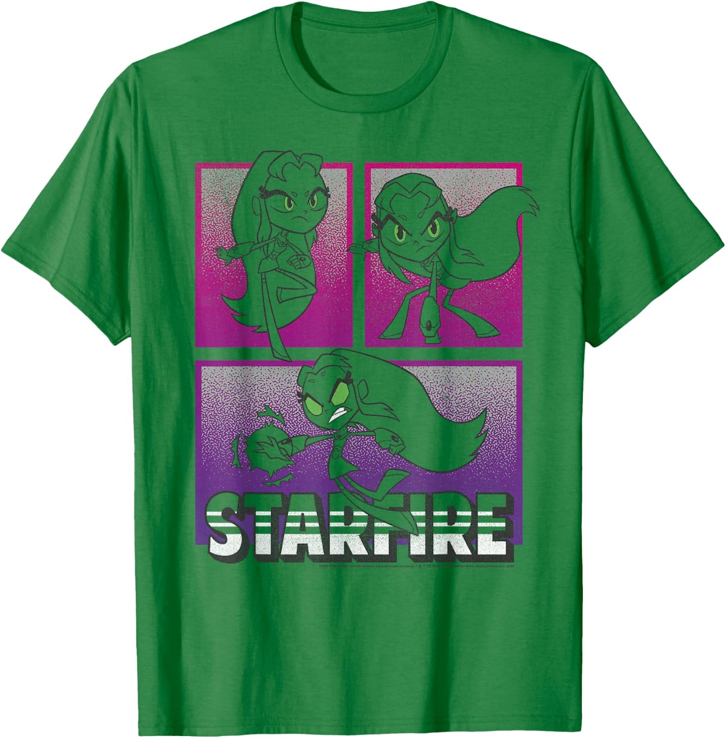 DC Comics Teen Titans Go! Starfire Action Panels T-Shirt - T-Shirt | Irish Green