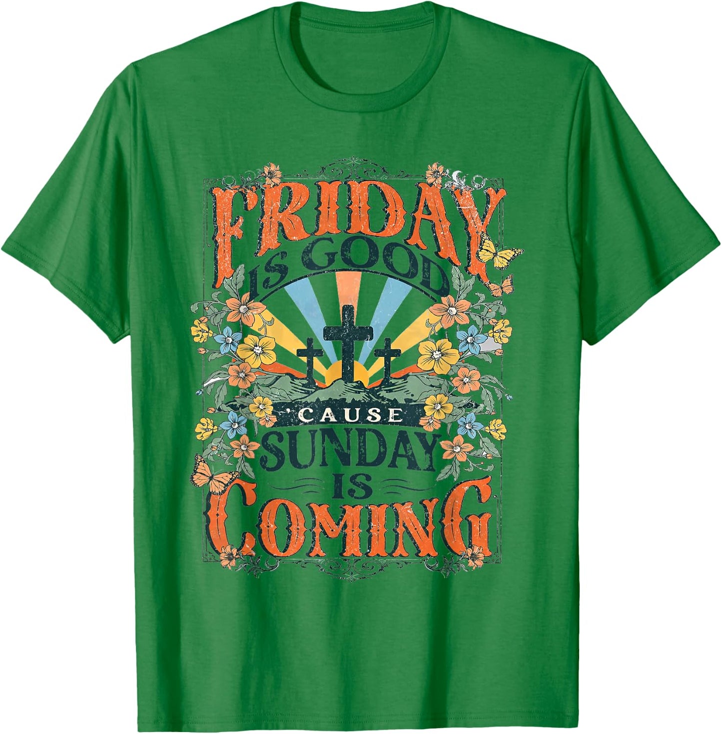 He Is Risen Jesus Christian Bible Quote Easter Good Friday T-Shirt - T-Shirt | Irish Green
