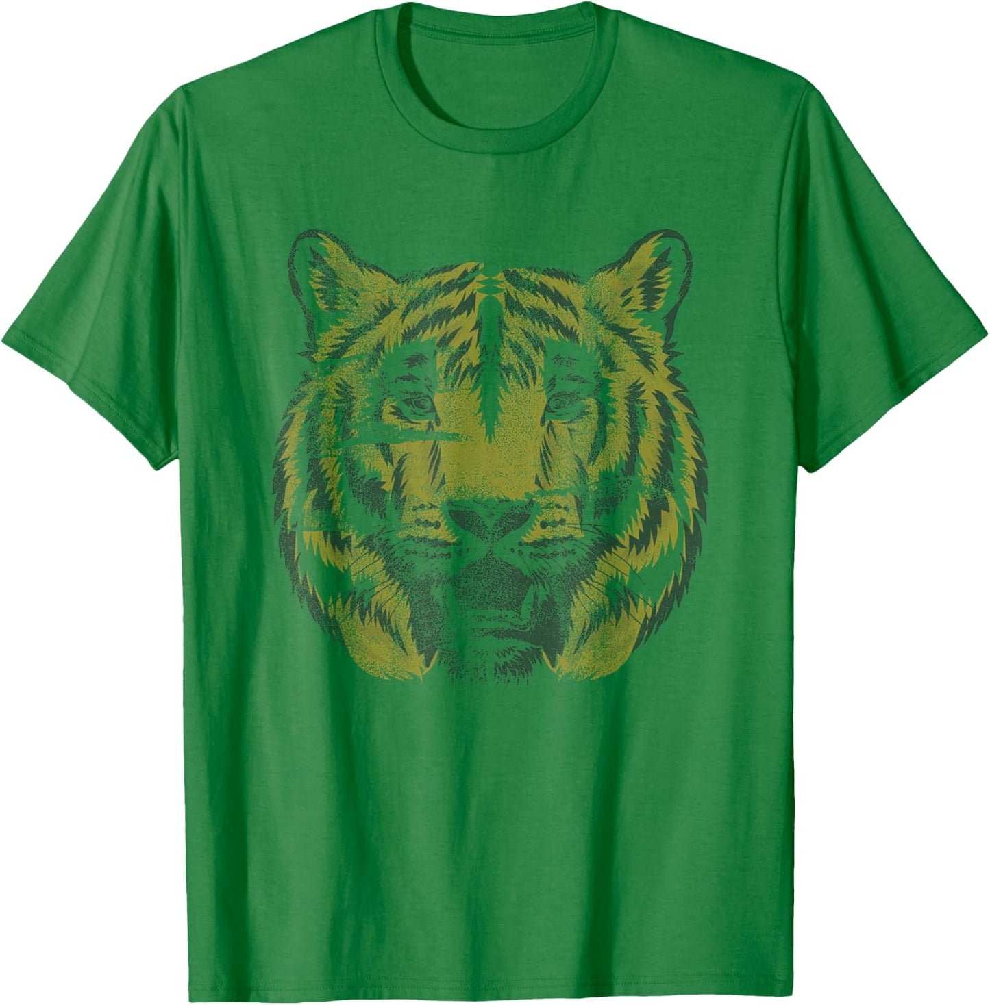 Vintage Tiger Face Tiger Head Wild Cat Lover Gift Small T-Shirt - T-Shirt | Irish Green