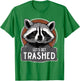 Raccoon Costume Groovy Let's Get Trashed T-Shirt - T-Shirt | Irish Green