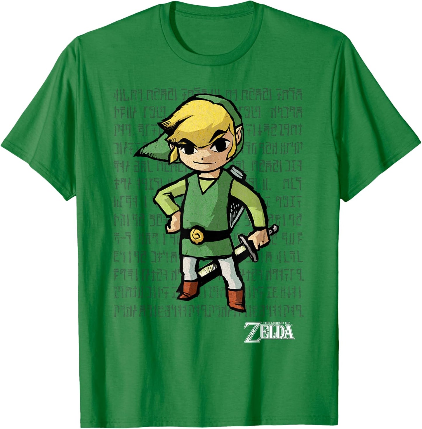 The Legend of Zelda Link Hyrulian Hero Overlay Nintendo T-Shirt - T-Shirt | Irish Green